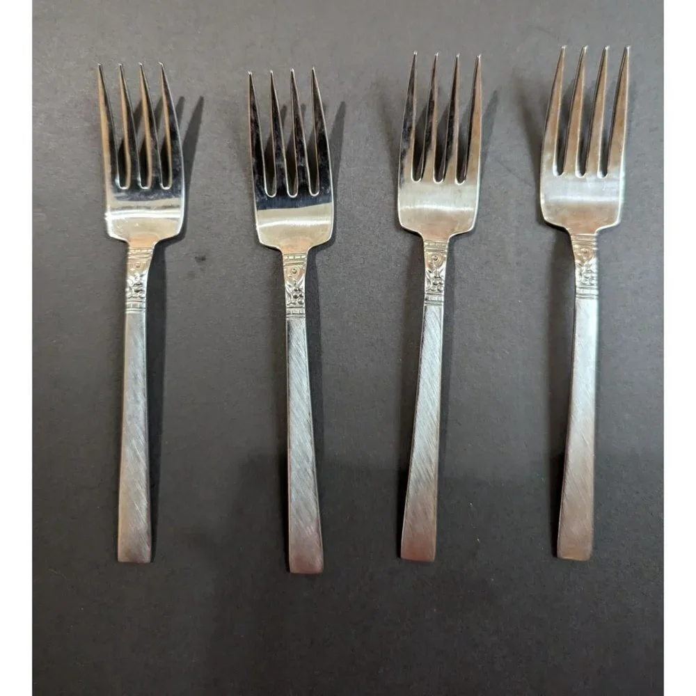 Oneida Northland (Stainless, WM Dalton‎ glassy finish salad fork 6 1/2 in set